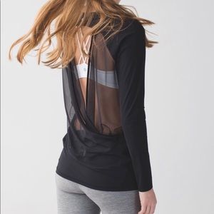 Lululemon mesh open back long sleeve